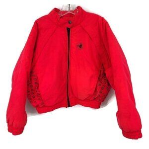 Vintage 80s Body Glove Childs Jacket 4Y? Bright Coral Nylon